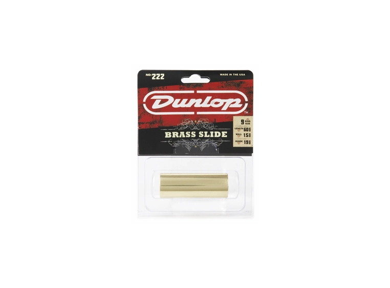 Dunlop 222  Brass Slide, Medium Wall, Medium 